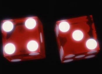 close-up of dice